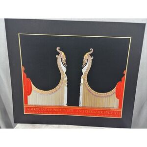 Aladdin & His Bride Lithograph by Erte Art Deco Print 1983 Kane Fine Art 31x26